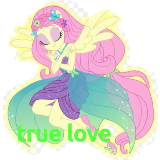 My little pony friendship is magic and my little pony equestria girls---- Fluttershy - Sticker 24