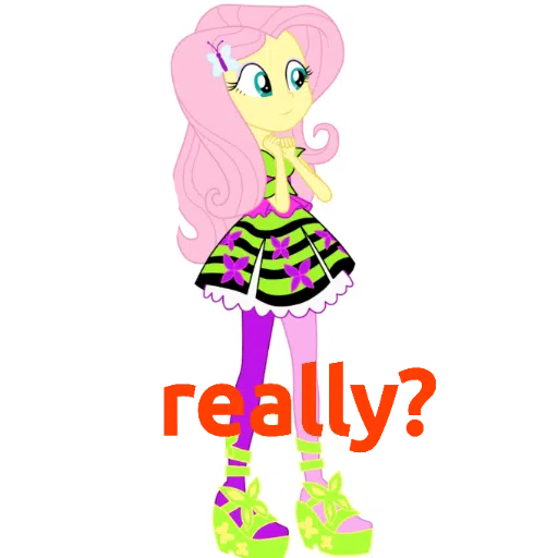 My little pony friendship is magic and my little pony equestria girls---- Fluttershy - Sticker 11
