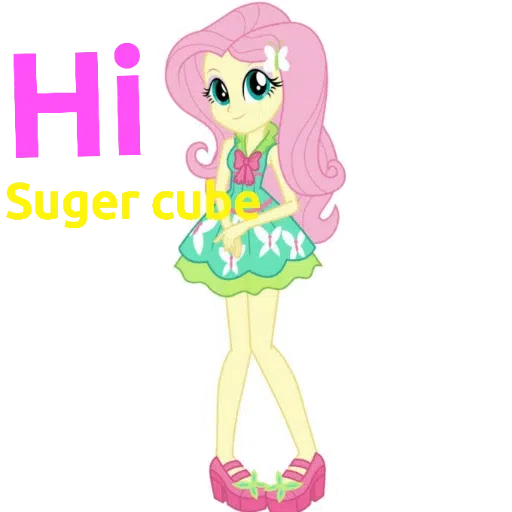 My little pony friendship is magic and my little pony equestria girls---- Fluttershy - Sticker 13