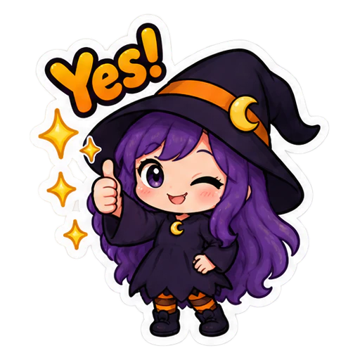 Luna the Witch - Sticker