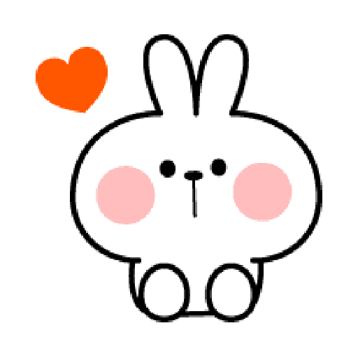 Rabbit Smile Emoji Whatsapp Stickers - Stickers Cloud