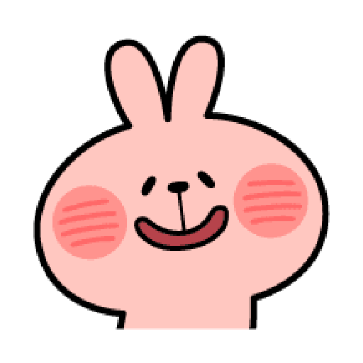 Rabbit Smile Emoji WhatsApp Stickers - Stickers Cloud