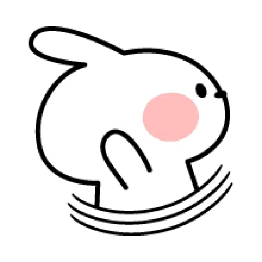 Rabbit Smile Emoji - Sticker 12