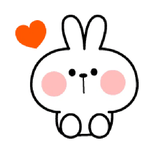 Rabbit Smile Emoji - Sticker 18