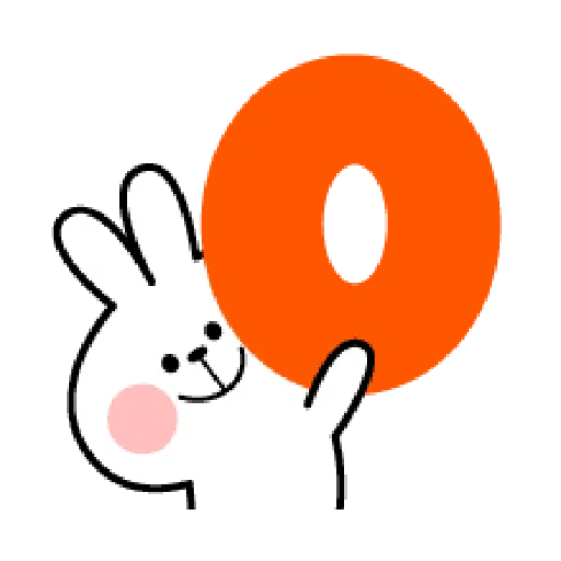 Rabbit Smile Emoji - Sticker 21