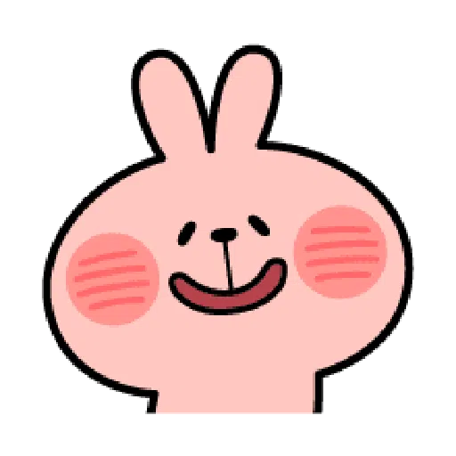 Rabbit Smile Emoji - Sticker 16