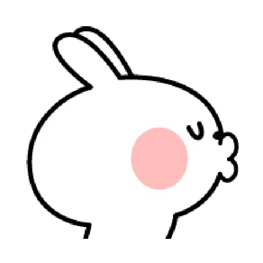 Rabbit Smile Emoji - Sticker 11