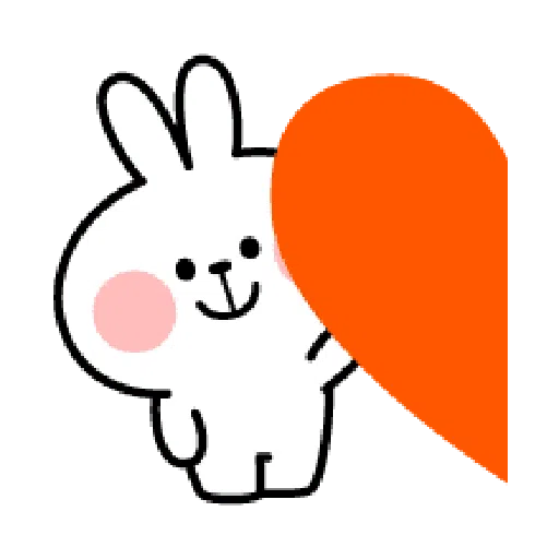 Rabbit Smile Emoji - Sticker 23