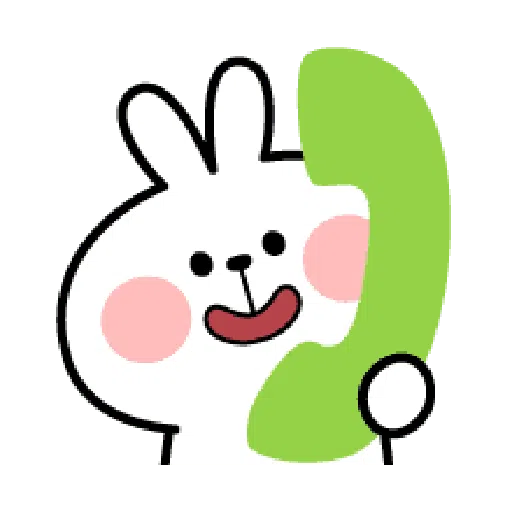 Rabbit Smile Emoji - Sticker 10