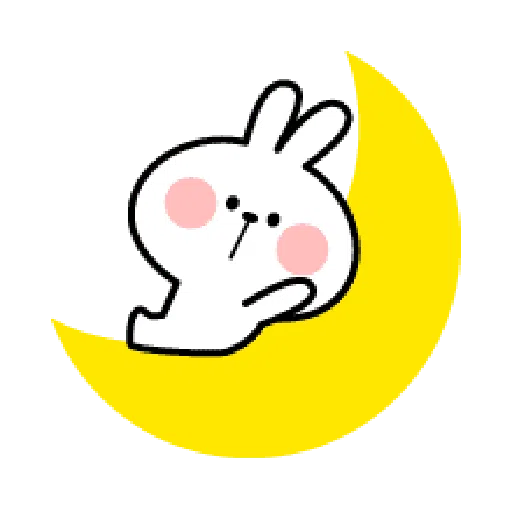Rabbit Smile Emoji - Sticker 15