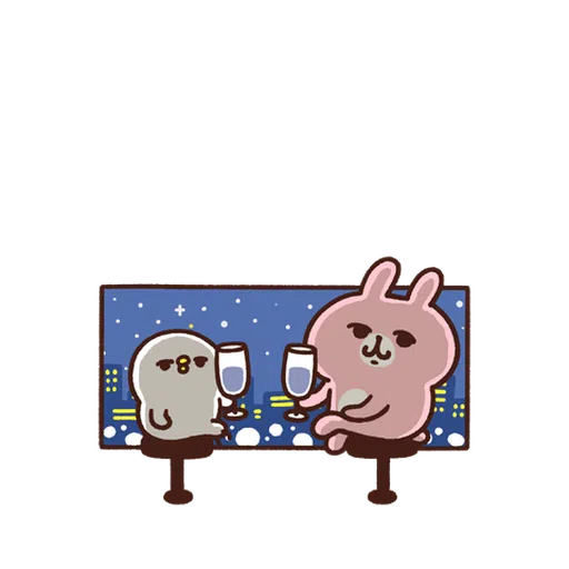 Kanahei Piske & Usagi Celebrate - Sticker 28