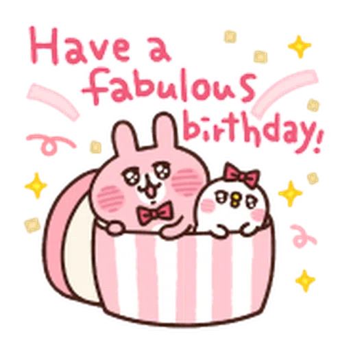Kanahei Piske & Usagi Celebrate - Sticker 24