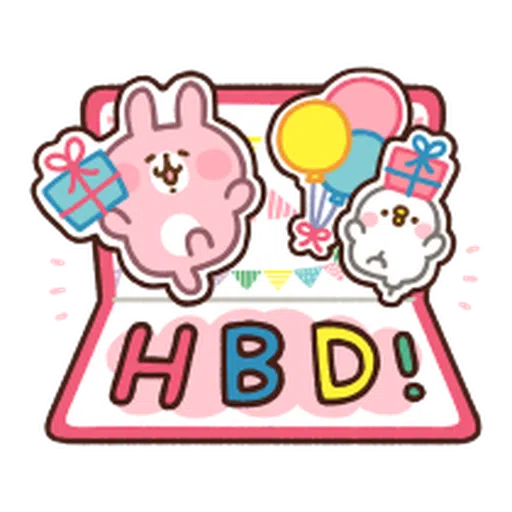 Kanahei Piske & Usagi Celebrate - Sticker 21