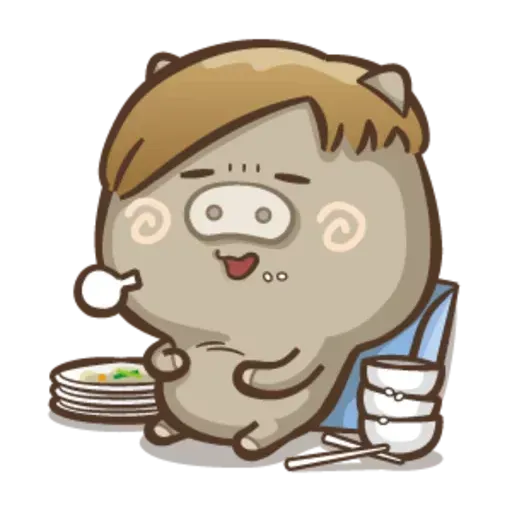 Fat pig couple - Sticker 19