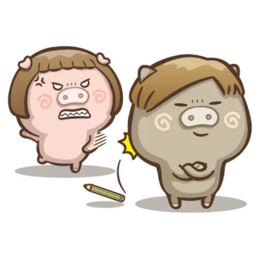Fat pig couple - Sticker 9