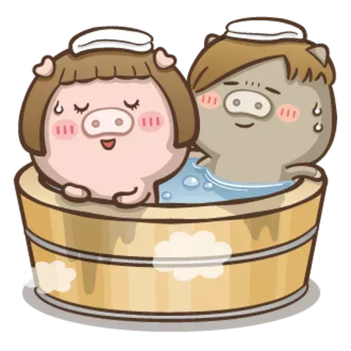 Fat pig couple - Sticker 11