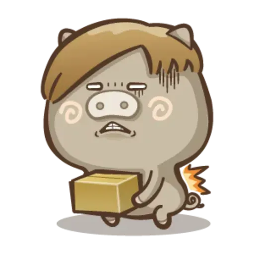 Fat pig couple - Sticker 22