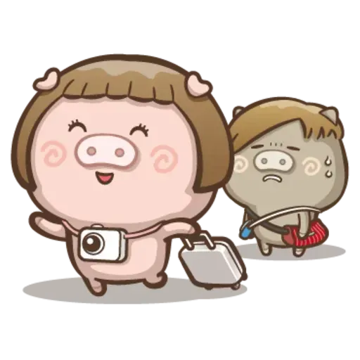 Fat pig couple - Sticker 28