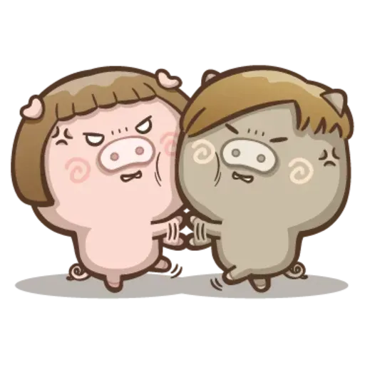 Fat pig couple - Sticker 17