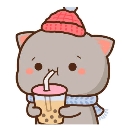 Mochi Mochi Peach Cat - Christmas - Sticker 23
