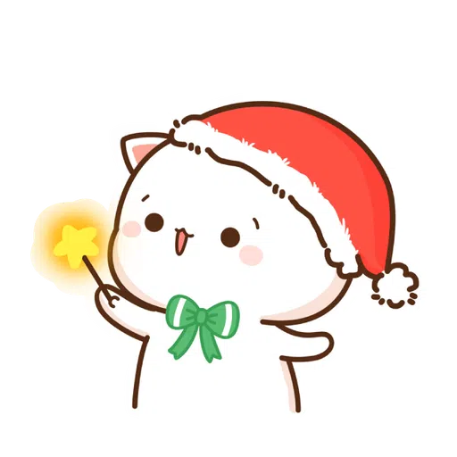 Mochi Mochi Peach Cat - Christmas - Sticker 12