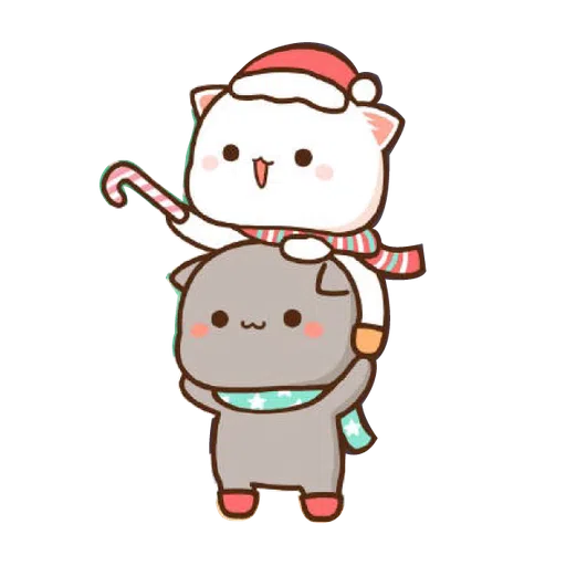 Mochi Mochi Peach Cat - Christmas - Sticker 28
