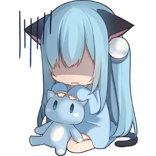 Nyanko🐾💙🤍 - Sticker 11