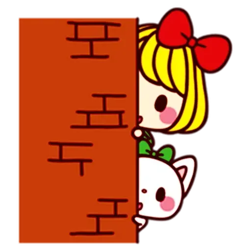 Girl and cat II - Sticker 11