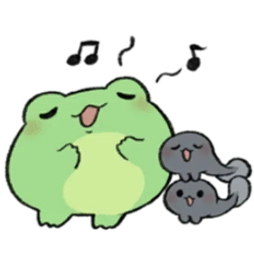 Round Frog Friends - Sticker 25