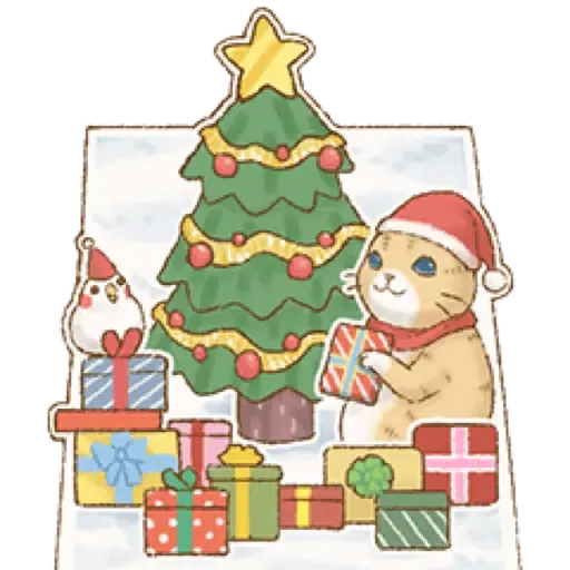貓咪日和 經典聖誕大貼圖 (新年) - Sticker 25