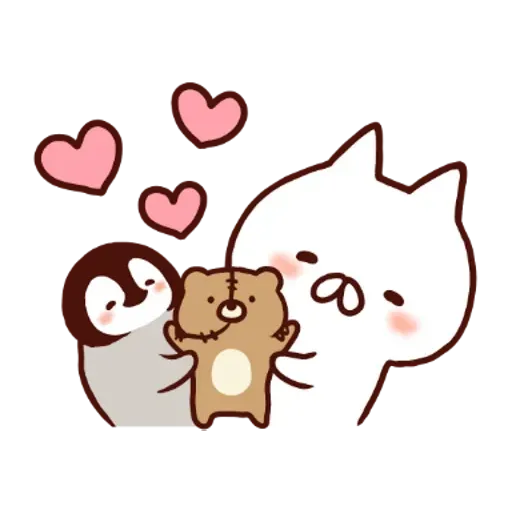 Penguin and Cat : Warm and Cuddy - Sticker 24