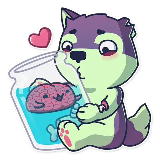 Creepy wolf - Sticker