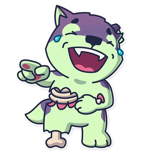 Creepy wolf - Sticker