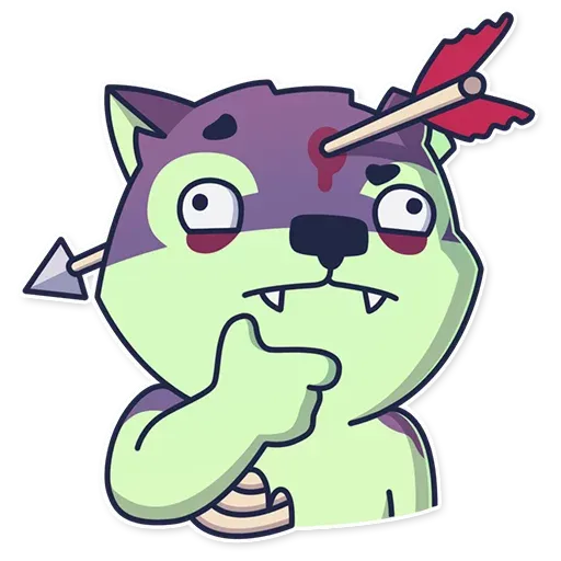 Creepy wolf - Sticker