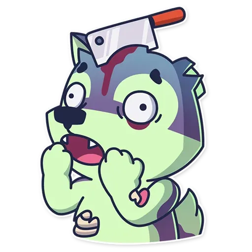 Creepy wolf - Sticker