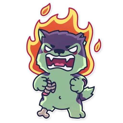 Creepy wolf - Sticker