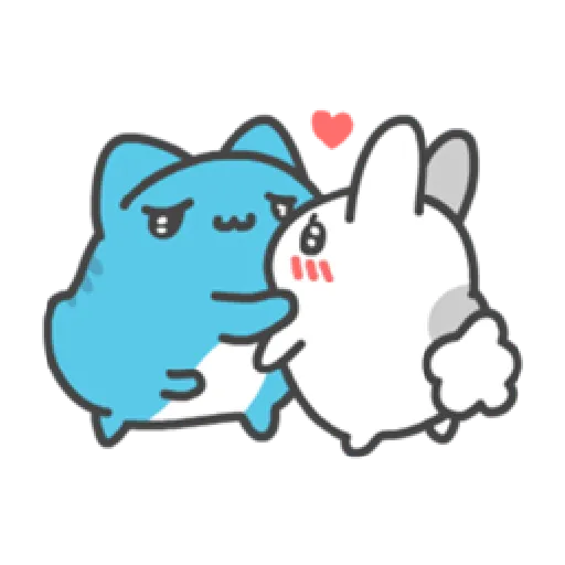 貓貓蟲咖波與兔兔-愛閃閃 - Sticker 24