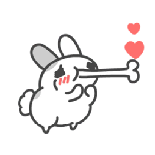貓貓蟲咖波與兔兔-愛閃閃 - Sticker 19