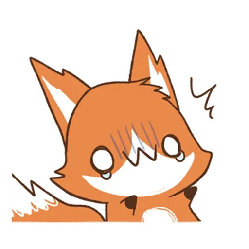 cute orange fox - Sticker 13
