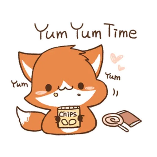 cute orange fox - Sticker 24
