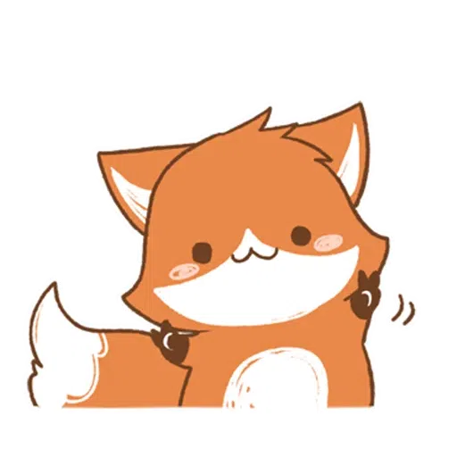 cute orange fox - Sticker 10