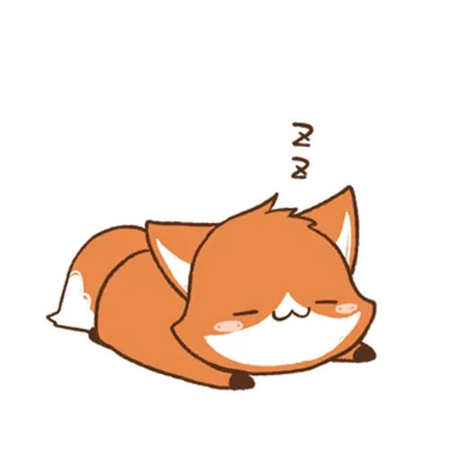 cute orange fox - Sticker 23