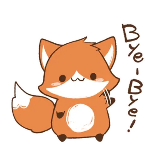 cute orange fox - Sticker 26