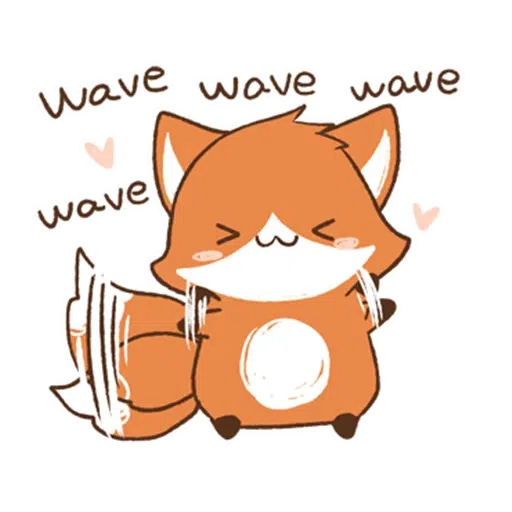 cute orange fox - Sticker 27