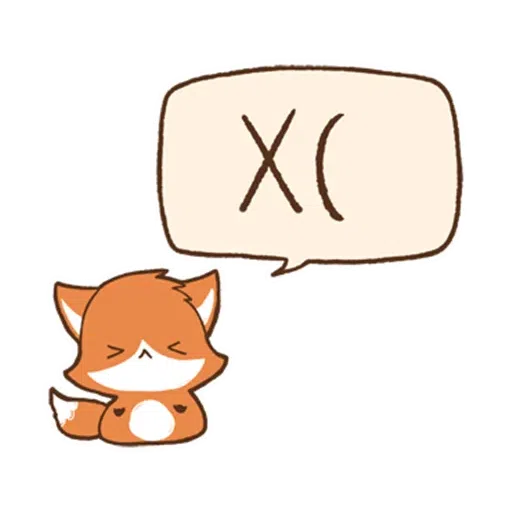 cute orange fox - Sticker 20