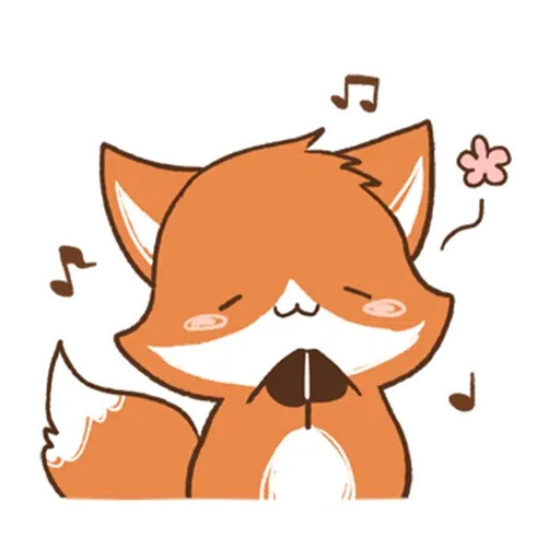 cute orange fox - Sticker 9