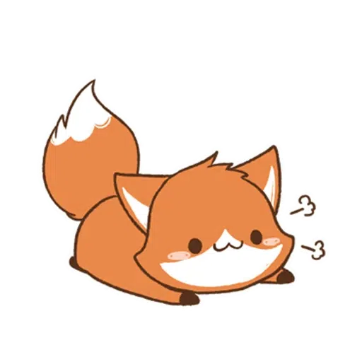 cute orange fox - Sticker 22