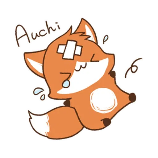 cute orange fox - Sticker 16