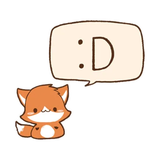 cute orange fox - Sticker 18
