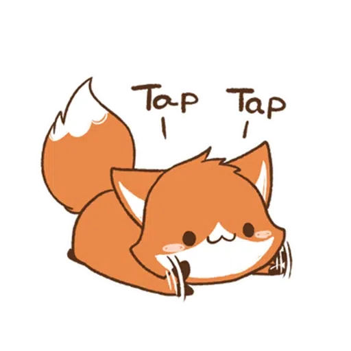 cute orange fox - Sticker 21